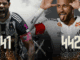 Neymar x Hulk no Brasileirão em imagem promocional do duelo entre os maiores artilheiros brasileiros em atividade, com 442 e 441 gols respectivamente.