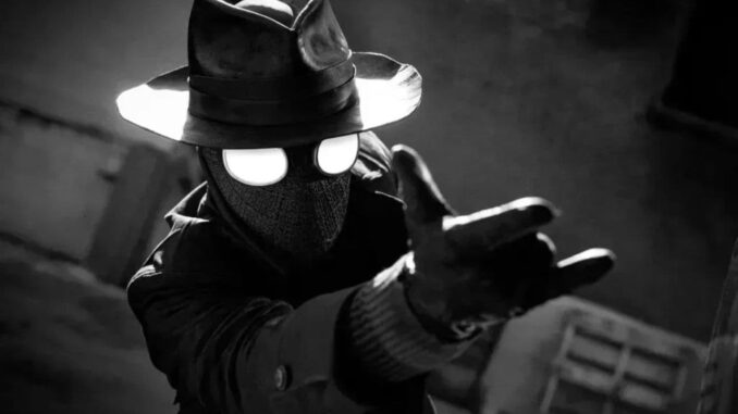 Homem-Aranha Noir Homem-Aranha Noir com visual sombrio em cena da nova série do Prime Video