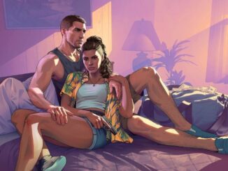 Personagens de GTA 6 Lucia e Jason sentados em um quarto com clima tenso, ao lado de uma mochila cheia de dinheiro