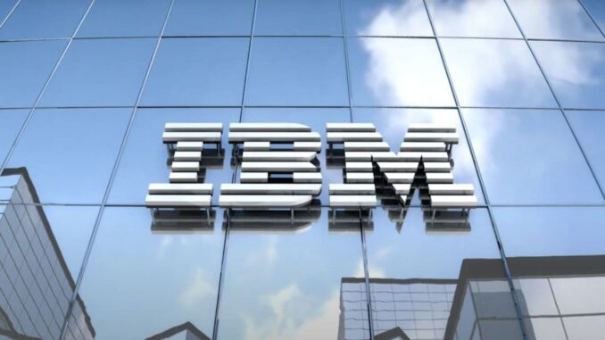 inteligência artificial no trabalho Inteligência artificial no trabalho representada pela sede da IBM com fachada espelhada